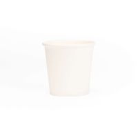 White cardboard drinking cups with PE coating - 4 oz
