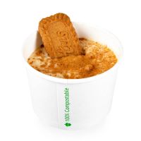 Compostable ice cream cups with PLA coating - 8 oz