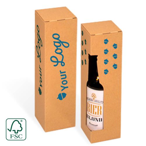 Vermomd Bourgeon Hoge blootstelling Geschenkdoos voor 1 fles bier - met jouw logo | biopack