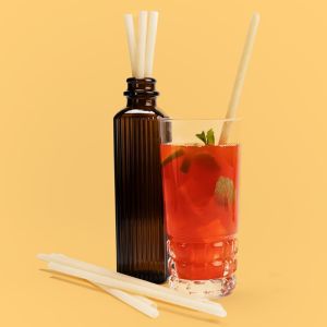 Natural bamboo fiber bio drinking straws 23 cm Ø 8mm