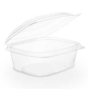 PLA hinged lid container 8 Oz -240cc