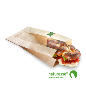 Compostable PaperWise bags with central PLA window