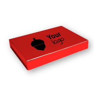 Boîtes aimantées rouges avec votre impression
