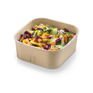 Compostable kraft trays with PLA lining