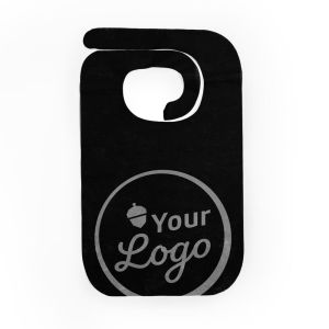 Black disposable bibs with your own print