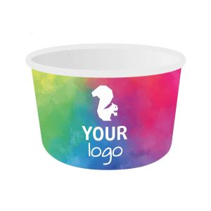 Gobelets à glace en carton avec votre logo en full colour - T12
