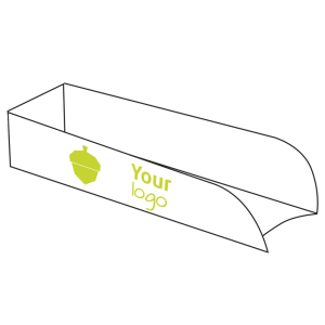 Hot dog etui in white cartboard - printed with 1 colour