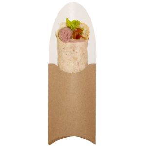 Sleeve for 1 tortilla or wrap in kraft carton