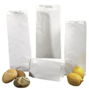 White paper bags for 2 buns