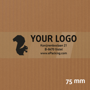Brede transparante PP hotmelt kleefband met jouw logo in 1 kleur