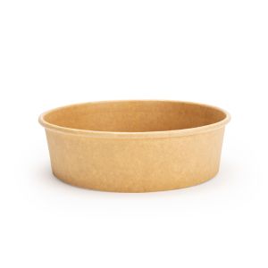 Kraft bowl for salad and dessert with PE coating