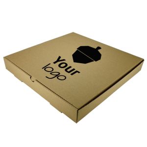 Kraft pizza dozen met jouw logo in 1 kleur - New York - extra hoog - L