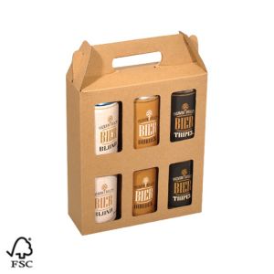 Carrier carton for 6 beer cans