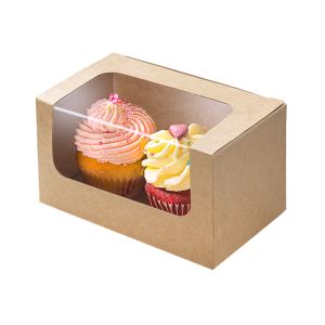 Compostable cardboard bakery boxes with PLA window