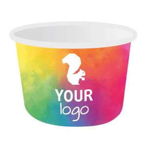 Cardboard ice cups with your logo in full colour - T48