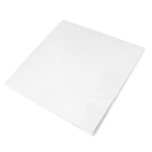 Serviettes blanches - 3 couches - L