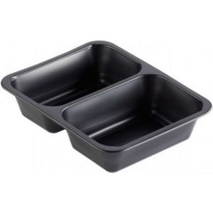 Black PP menu trays - meal containers