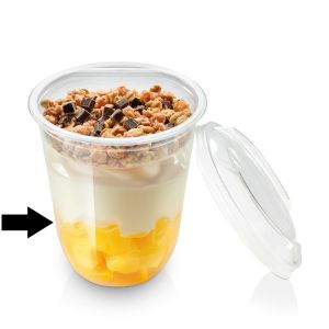 Dessert cups with separate lid