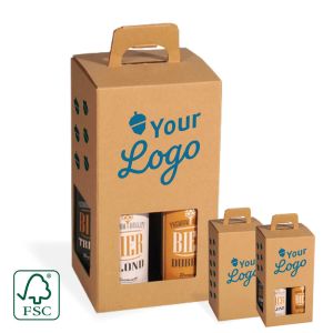 Carrying case for 4 beer bottles - with your logo