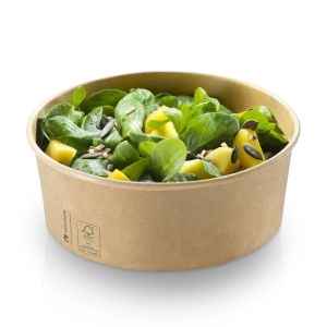 Gobelets compostables en kraft pour salade et dessert