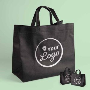 Non-woven reusable bags with your print in production  Take Away Large