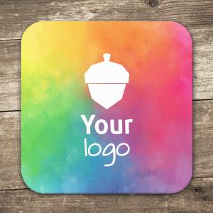 Square beer mat with your logo in full colour