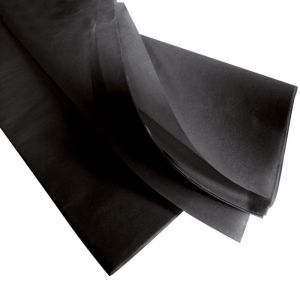 Zwart zijdepapier in vellen