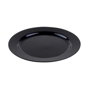 Luxe herbruikbare zwarte borden 19cm