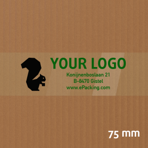 Brede transparante PP hotmelt kleefband met jouw logo in 2 kleuren