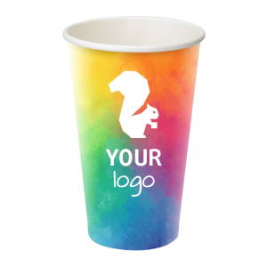 Kartonnen drinkbekers met PE-coating met jouw logo in full colour - 16 oz
