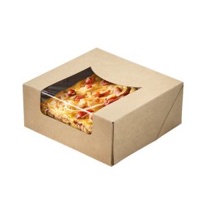 Compostable cardboard bakery boxes with PLA window