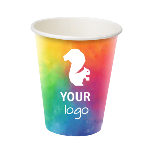 Kartonnen drinkbekers met PE-coating met jouw logo in full colour - 8 oz