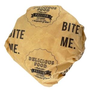 Brown greaseproof paper sheets - Delicious food - BITE ME