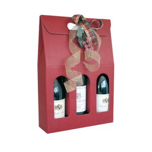 Portable gift box for 3 bottles