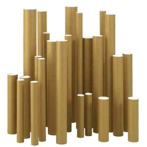 Round postal tubes in cardboard with end caps