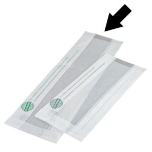 White compostable sandwich bag with window