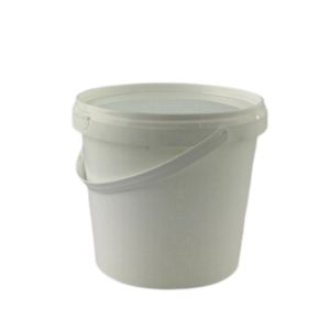 White sealable PP round jars with handle
