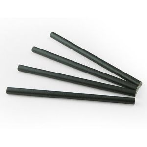 Compostable black paper drinking straws