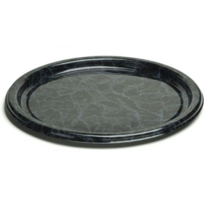 Black marbled plates in R-PET - 40cm