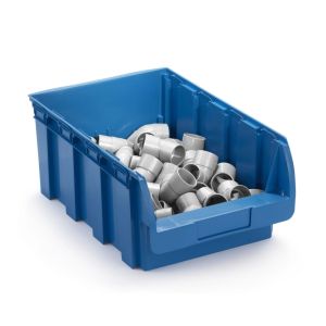 Blue plastic storage bins - 8 L
