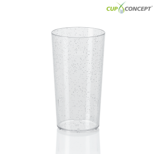 Herbruikbare drinkbekers 25cl - Cup Concept Glitter Design Cup