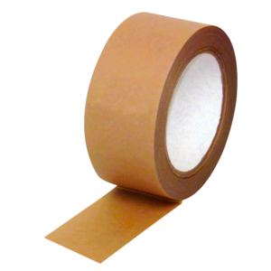 Bruine papieren kleefband in standaard breedte
