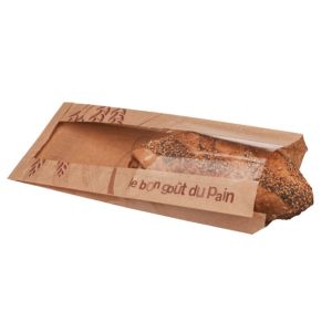 Bruine papieren zakken met venster voor speciaal brood