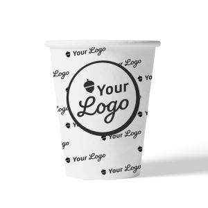 Cardboard drinking cups with PE coating with your logo - 7,5 oz