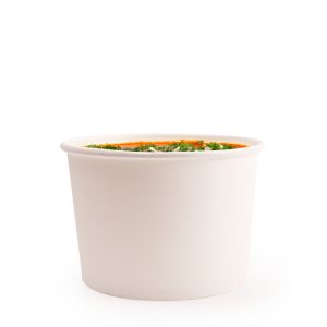 Compostable soup cups with PLA coating - 16 oz