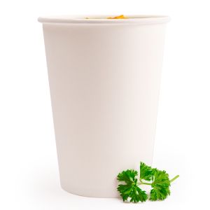 Compostable soup cups with PLA coating - 32 oz