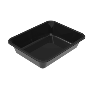 Black C-PET ovenproof trays