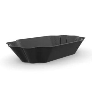 Reusable black trays in PP for French fries