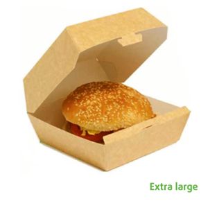 Brown paper hamburger box