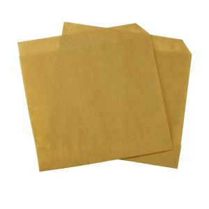 Brown snack bags in greaseproof paper without print